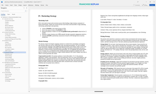 salons by jc franchise business plan 4