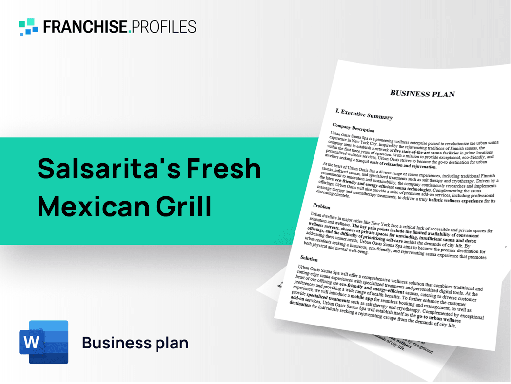 Salsarita's Fresh Mexican Grill Franchise Business Plan Template