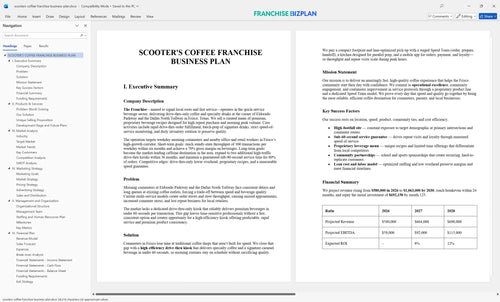 scooters coffee franchise business plan 1