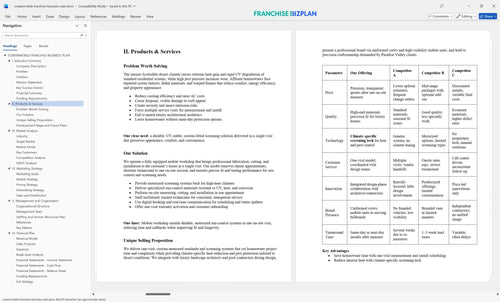 screenmobile franchise business plan 2