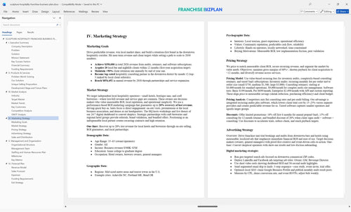 sculpture hospitality franchise business plan 4
