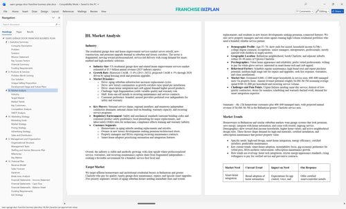 sears garage door franchise business plan 3