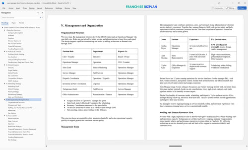 sears garage door franchise business plan 5