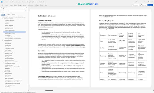 senior care authority franchise business plan 2