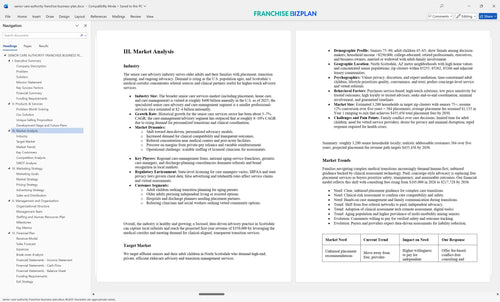 senior care authority franchise business plan 3