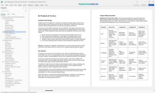 seniors helping seniors franchise business plan 2