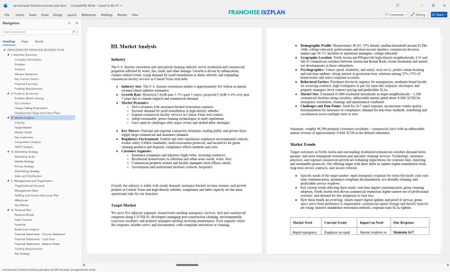 servicemaster franchise business plan 3