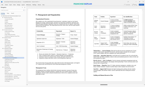 servicemaster franchise business plan 5
