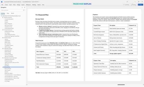 servicemaster franchise business plan 6