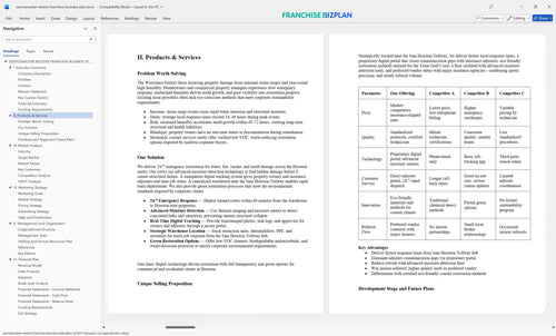 servicemaster restore franchise business plan 2