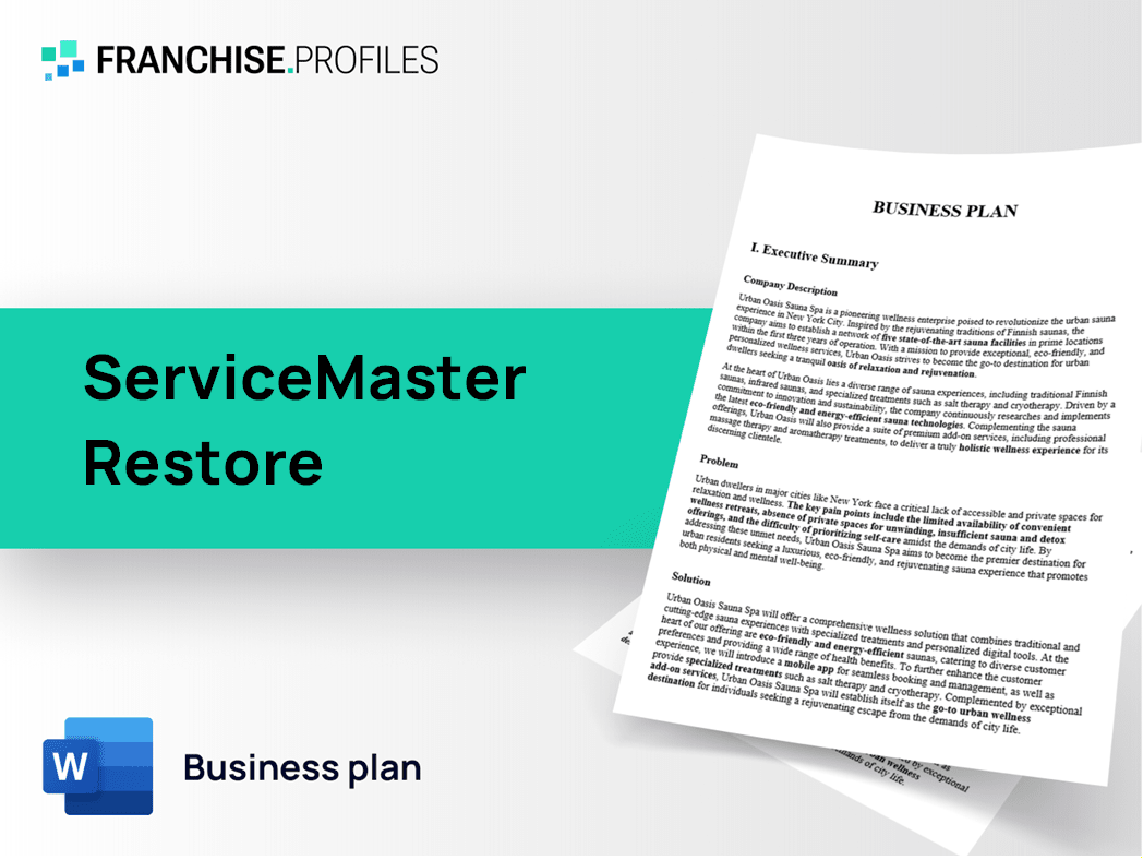 ServiceMaster Restore Franchise Business Plan Template