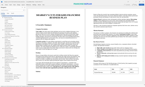 sharkeys cuts for kids franchise business plan 1