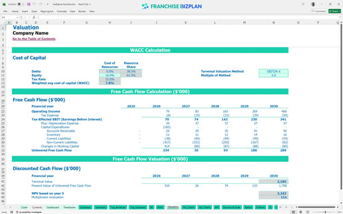 shelfgenie financial model valuation 11f87e81 d2d0 40f6 9efa 3dca587ab1ce