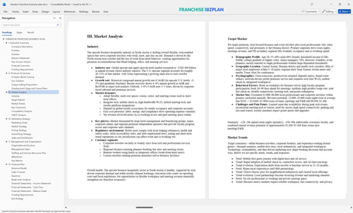 sheraton franchise business plan 3
