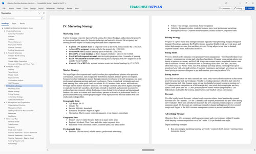 sheraton franchise business plan 4