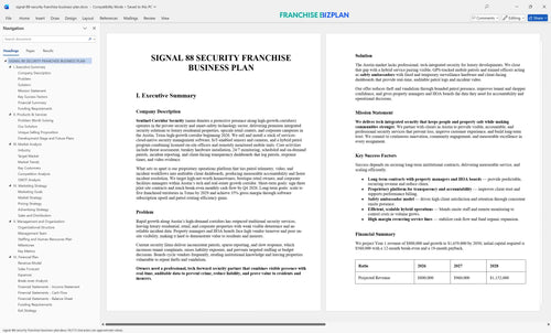 signal 88 security franchise business plan 1