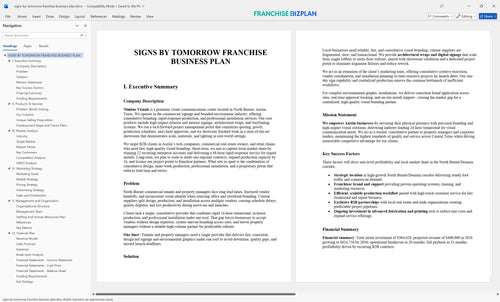 signs by tomorrow franchise business plan 1