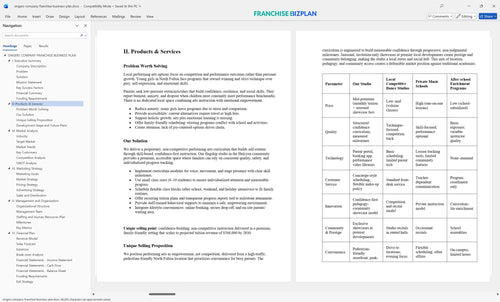 singers company franchise business plan 2