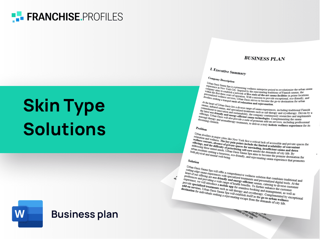 Skin Type Solutions Franchise Business Plan Template