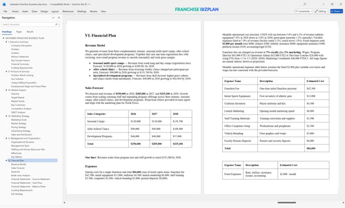 skyhawks franchise business plan 6