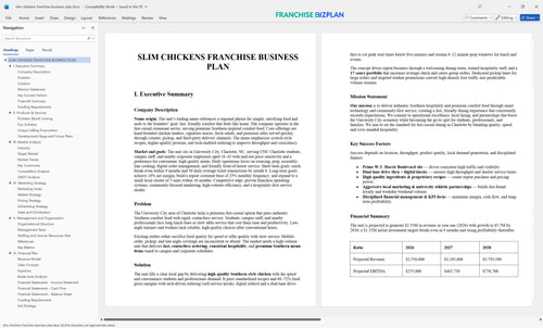 slim chickens franchise business plan 1