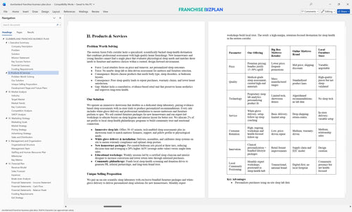 slumberland franchise business plan 2