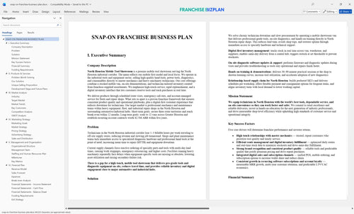 snap on franchise business plan 1