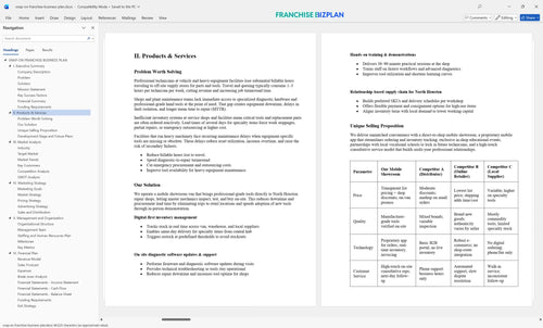 snap on franchise business plan 2