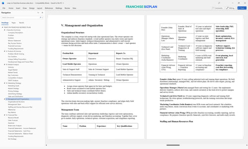 snap on franchise business plan 5