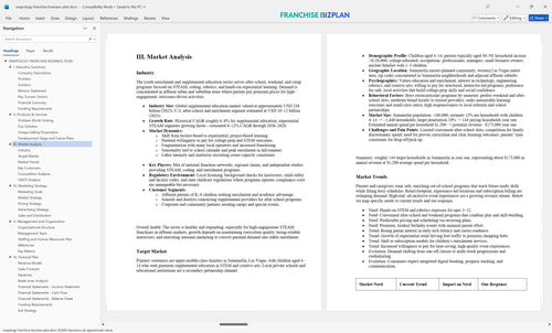snapology franchise business plan 3