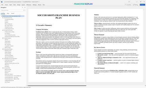 soccer shots franchise business plan 1