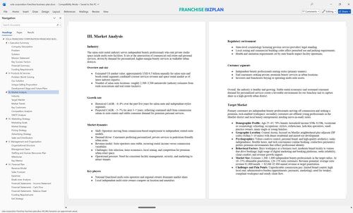 sola corporation franchise business plan 3