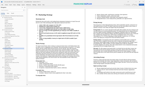 sola corporation franchise business plan 4