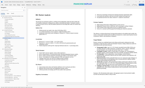 sola salon studios franchise business plan 3