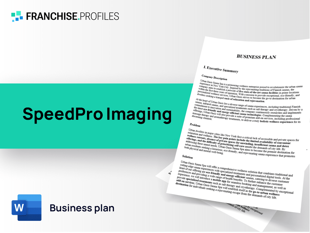 SpeedPro Imaging Franchise Business Plan Template