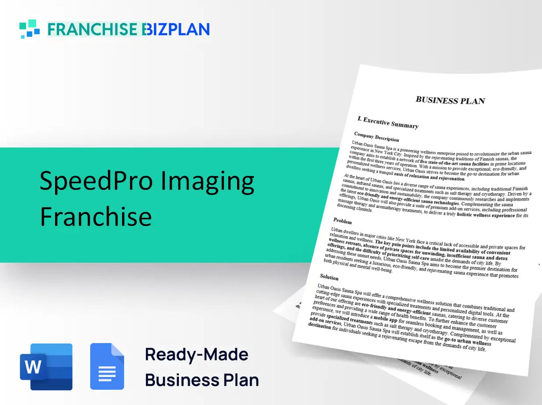 SpeedPro Imaging Franchise Business Plan 2026 Updated