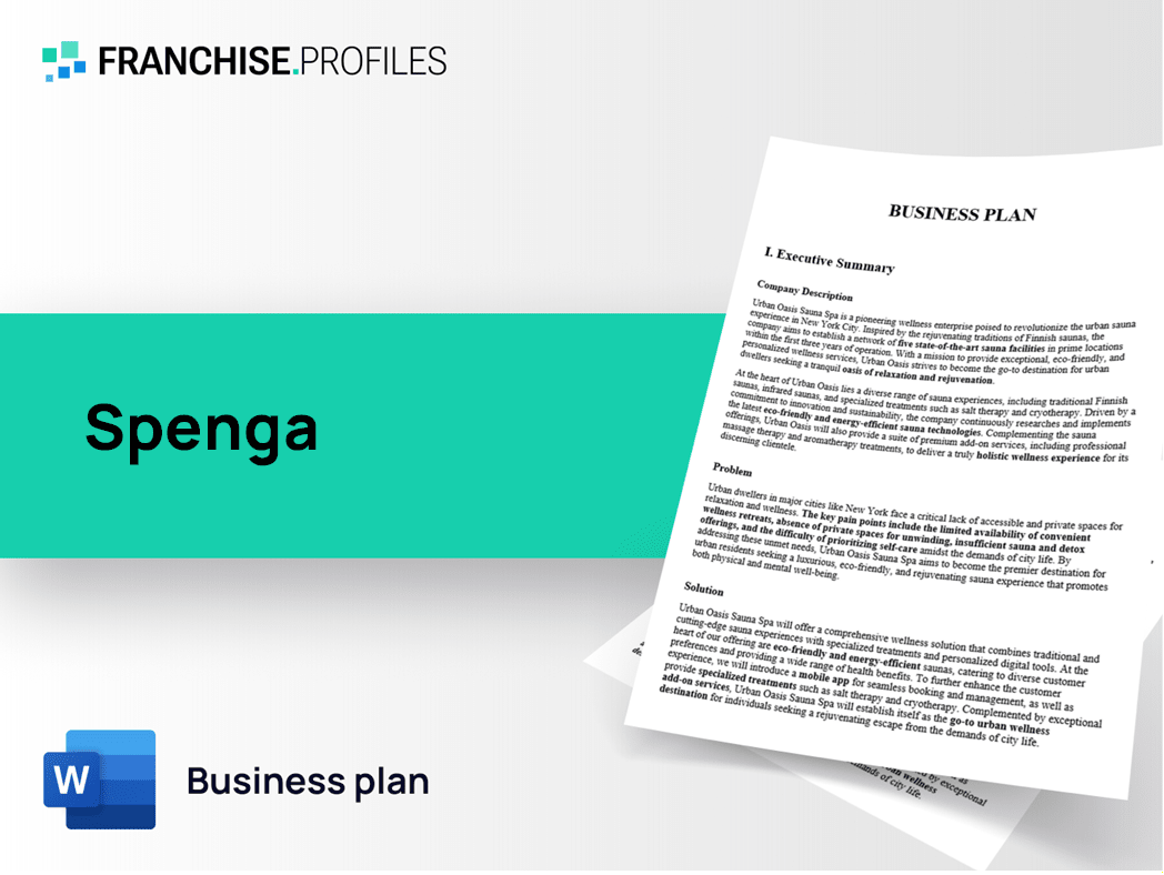 Spenga Franchise Business Plan Template