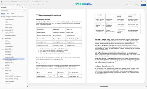 sperry commercial global affiliates franchise business plan 5
