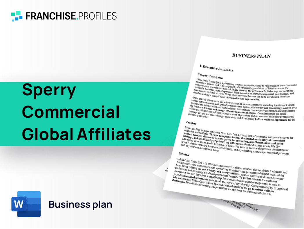 Sperry Commercial Global Affiliates Franchise Business Plan Template