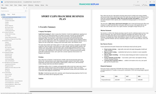sport clips franchise business plan 1