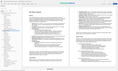 spring green franchise business plan 3