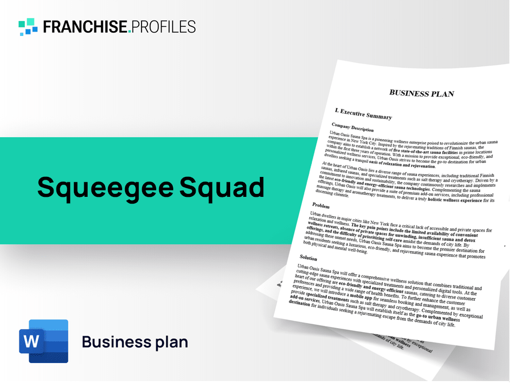 Squeegee Squad Franchise Business Plan Template