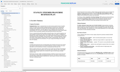 stanley steemer franchise business plan 1