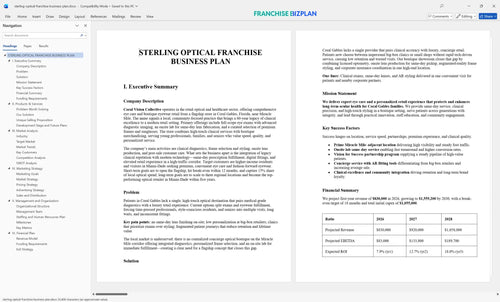 sterling optical franchise business plan 1