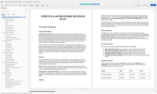 stretch lab franchise business plan 1