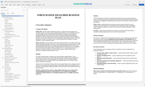 stretch zone franchise business plan 1