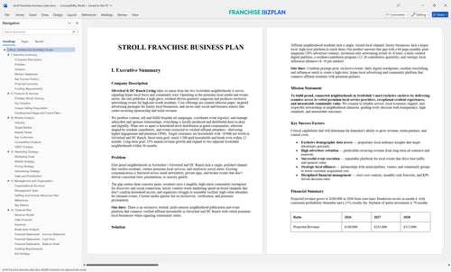 stroll franchise business plan 1