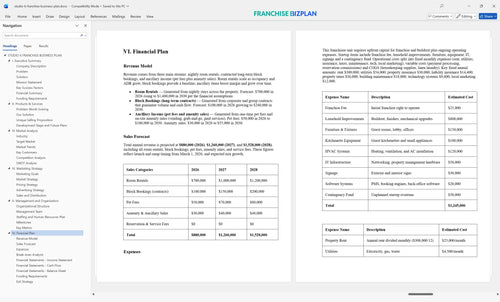 studio 6 franchise business plan 6