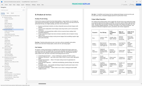 style encore franchise business plan 2