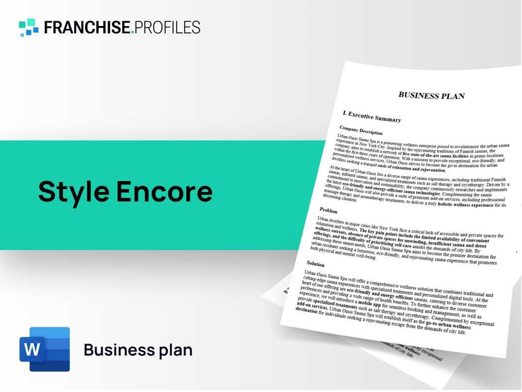 Style Encore Franchise Business Plan Template